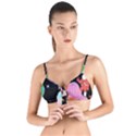 Girl Bed Space Planets Spaceship Rocket Astronaut Galaxy Universe Cosmos Woman Dream Imagination Bed Tie Up Cut Bikini Top View1