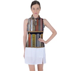 Book Nook Books Bookshelves Comfortable Cozy Literature Library Study Reading Reader Reading Nook Ro Women s Sleeveless Polo T-shirt