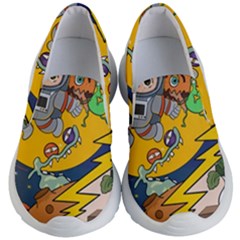 Astronaut Moon Monsters Spaceship Universe Space Cosmos Kids Lightweight Slip Ons