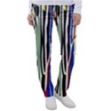 Abstract Trees Colorful Artwork Woods Forest Nature Artistic Women s Casual Pants View1
