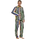 Abstract Trees Colorful Artwork Woods Forest Nature Artistic Men s Long Sleeve Velvet Pocket Pajamas Set View2