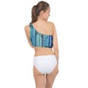Nature Outdoors Night Trees Scene Forest Woods Light Moonlight Wilderness Stars Spliced Up Bikini Top  View2