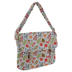 Background Pattern Flowers Design Leaves Autumn Daisy Fall Buckle Messenger Bag by Maspions