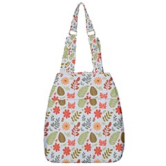 Background Pattern Flowers Design Leaves Autumn Daisy Fall Center Zip Backpack by Maspions