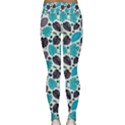 Leaves Monstera Pattern Nature Blue Purple Mauve Flora Classic Yoga Leggings View2