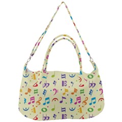 Seamless Pattern Musical Note Doodle Symbol Removable Strap Handbag by Apen