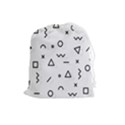 Memphis Pattern Drawstring Pouch (Large) View1