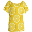 Lemon Fruits Slice Seamless Pattern Women s Oversized T-Shirt View1
