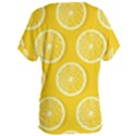 Lemon Fruits Slice Seamless Pattern Women s Oversized T-Shirt View2