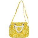 Lemon Fruits Slice Seamless Pattern Rope Handles Shoulder Strap Bag View3