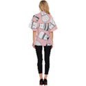 Cute Cats Cartoon Seamless-pattern Women s Batwing Button Up Shirt View4