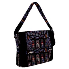 Chartres Cathedral Notre Dame De Paris Stained Glass Buckle Messenger Bag by Maspions