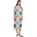 Board Pictures Chess Background Women s Cotton Short Sleeve Nightgown View3