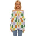 Board Pictures Chess Background Off Shoulder Chiffon Pocket Shirt View1