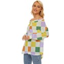 Board Pictures Chess Background Off Shoulder Chiffon Pocket Shirt View2