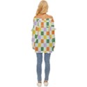 Board Pictures Chess Background Off Shoulder Chiffon Pocket Shirt View4