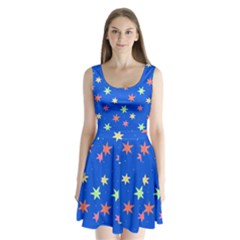 Background Star Darling Galaxy Split Back Mini Dress  by Maspions