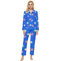 Background Star Darling Galaxy Womens  Long Sleeve Velvet Pocket Pajamas Set