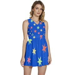 Background Star Darling Galaxy Sleeveless High Waist Mini Dress by Maspions