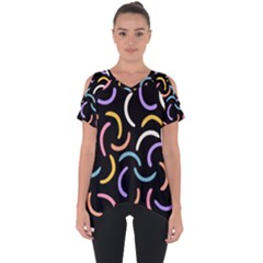 Abstract Pattern Wallpaper Cut Out Side Drop T-shirt by Maspions
