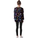 Abstract Pattern Wallpaper Kids  V Neck Casual Top View2