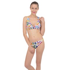 Abstract Pattern Background Classic Banded Bikini Set 