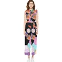 Girl Bed Space Planets Spaceship Rocket Astronaut Galaxy Universe Cosmos Woman Dream Imagination Bed Women s Frill Top Chiffon Jumpsuit View1
