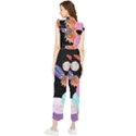 Girl Bed Space Planets Spaceship Rocket Astronaut Galaxy Universe Cosmos Woman Dream Imagination Bed Women s Frill Top Chiffon Jumpsuit View2
