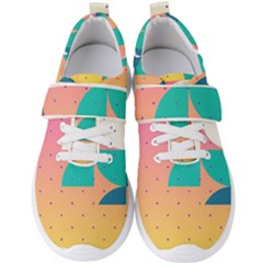 Abstract Geometric Bauhaus Polka Dots Retro Memphis Art Men s Velcro Strap Shoes