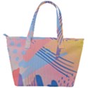 Abstract Lines Dots Pattern Purple Pink Blue Back Pocket Shoulder Bag  View2