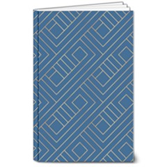 Plaid Background Blue 8  X 10  Softcover Notebook by Askadina
