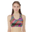 Psychedelic Surreal Background Sports Bra with Border View1