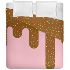 Ice Cream Dessert Food Cake Chocolate Sprinkles Sweet Colorful Drip Sauce Cute Duvet Cover Double Side (california King Size)