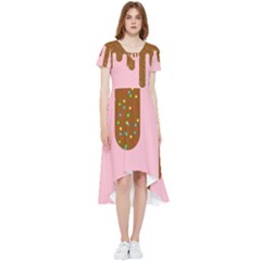 Ice Cream Dessert Food Cake Chocolate Sprinkles Sweet Colorful Drip Sauce Cute High Low Boho Dress