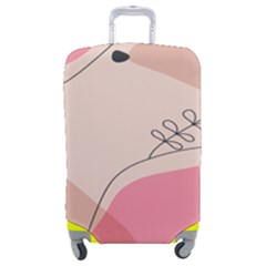 Pink Pattern Line Art Texture Minimalist Design Luggage Cover (medium)