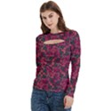 Captivating botanic motif collage composition featuring a harmonious blend of vibrant reds and dark greens. Perfect for adding a touch of natural elegance to any space or garment, whether it s adornin View2