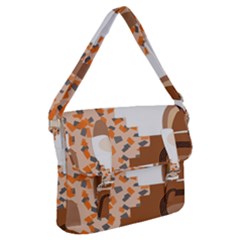 Bohemian Digital Minimalist Boho Style Geometric Abstract Art Buckle Messenger Bag by Maspions