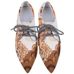 Bohemian Digital Minimalist Boho Style Geometric Abstract Art Pointed Oxford Shoes by Maspions
