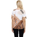 Bohemian Digital Minimalist Boho Style Geometric Abstract Art Bow Sleeve Button Up Top View4