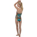 City Painting Town Urban Artwork Go with the Flow One Piece Swimsuit View2
