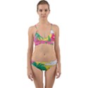 Ocean Watermelon Vibes Summer Surfing Sea Fruits Organic Fresh Beach Nature Wrap Around Bikini Set View1