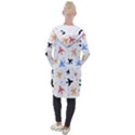 Airplane Pattern Plane Aircraft Fabric Style Simple Seamless Hooded Pocket Cardigan View2