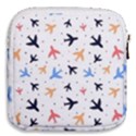 Airplane Pattern Plane Aircraft Fabric Style Simple Seamless Mini Square Pouch View2