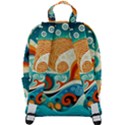 Waves Ocean Sea Abstract Whimsical Abstract Art Pattern Abstract Pattern Nature Water Seascape Zip Up Backpack View3