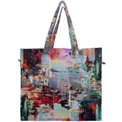 Digital Computer Technology Office Information Modern Media Web Connection Art Creatively Colorful C Canvas Travel Bag