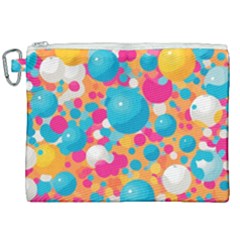 Circles Art Seamless Repeat Bright Colors Colorful Canvas Cosmetic Bag (xxl) by Maspions