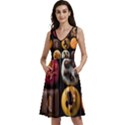 Chocolate Candy Candy Box Gift Cashier Decoration Chocolatier Art Handmade Food Cooking Sleeveless V-Neck Skater Dress with Pockets View1