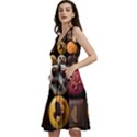Chocolate Candy Candy Box Gift Cashier Decoration Chocolatier Art Handmade Food Cooking Sleeveless V-Neck Skater Dress with Pockets View2