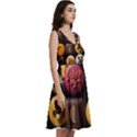 Chocolate Candy Candy Box Gift Cashier Decoration Chocolatier Art Handmade Food Cooking Sleeveless V-Neck Skater Dress with Pockets View3