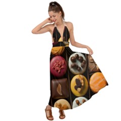 Chocolate Candy Candy Box Gift Cashier Decoration Chocolatier Art Handmade Food Cooking Backless Maxi Beach Dress